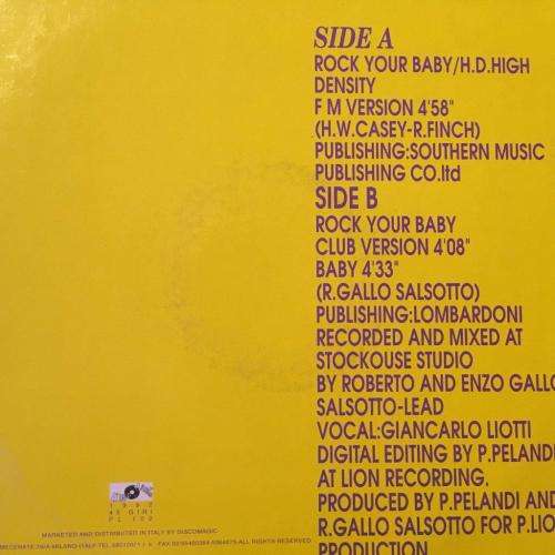 12` Maxi - H.D. Density - Rock Your Baby (12`)