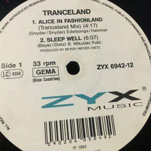 12` Maxi - Alice In Fashionland - Tranceland (12`)