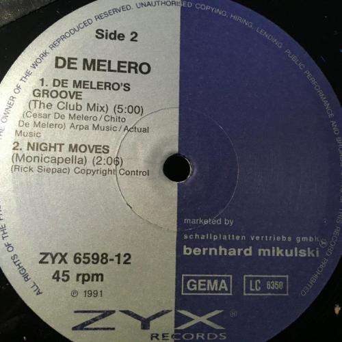 12` Maxi - de Melero - Night Moves (12`)