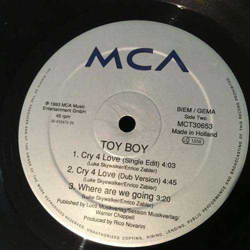12` Maxi - Toy Boy - Cry 4 Love (12`)