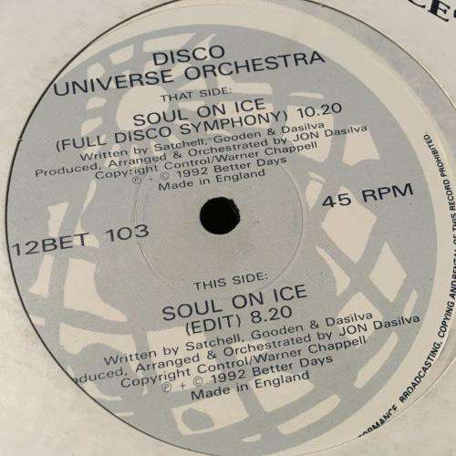 LP - Disco Universe Orchestra - Soul on Ice (Promo Copy) (12")