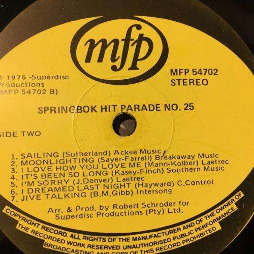 LP - Springbok Hit Parade 25