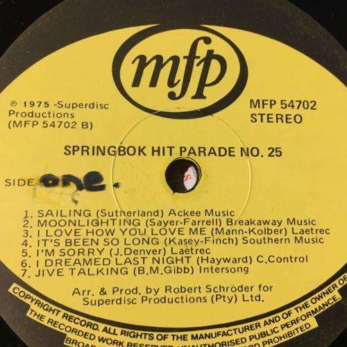 LP - Springbok Hit Parade 25