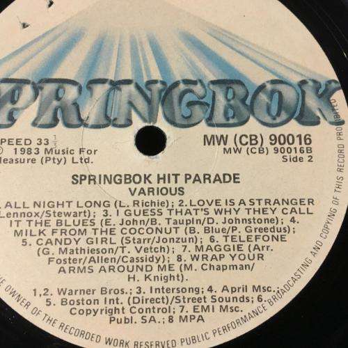 LP - Springbok Hit Parade 16 Hits