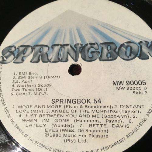 LP - Springbok Hit Parade 54