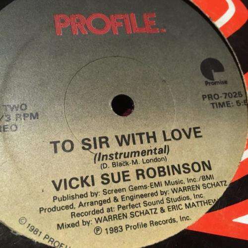 12` Maxi - Vicki Sue Robinson - To Sir With Love (12`)