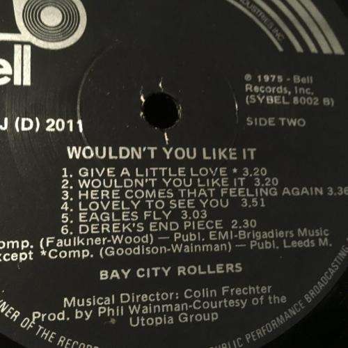 LP - Bay City Rollers - Wouldn`t You Like It?