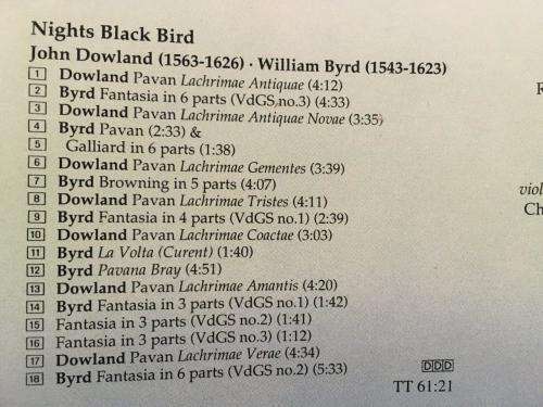 CD - Nights Black Bird - Fretwork