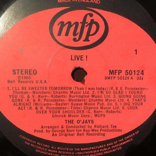 L.P. - The O'Jays - Live