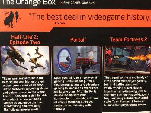 Xbox 360 - The Orange Box - Half Life 2 Eps 2, Portal & Team Fortress