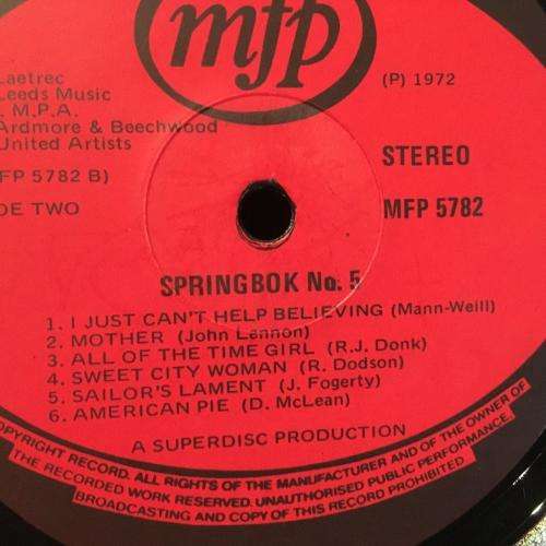LP - Springbok Hit Parade 5