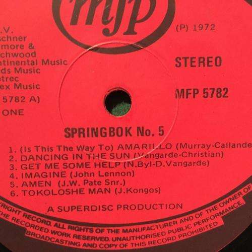 LP - Springbok Hit Parade 5