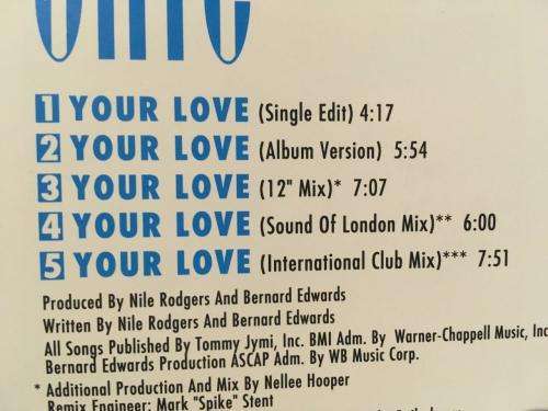 CD - Chic - Your Love (Single)