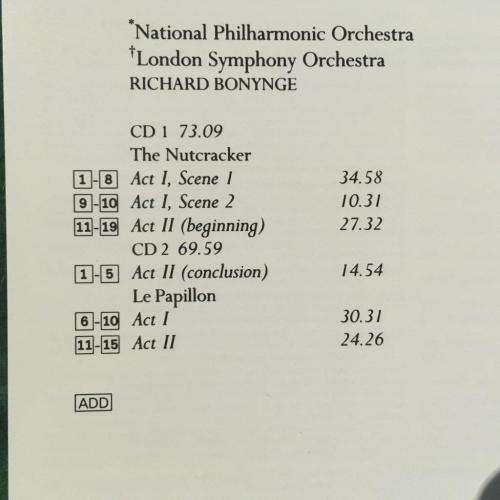 CD - Tchaikovsky - The Nutcracker - Offenbach Le Papillon (2cd)