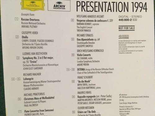 CD - Presentation 1997 - 40 Audio Recording