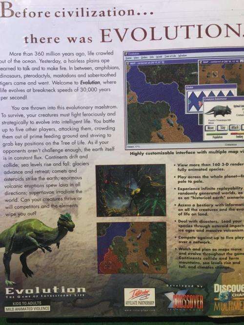 PC - Evolution The Game of Intelligent Life (Big Box Game Windows 95) (Still sealed)