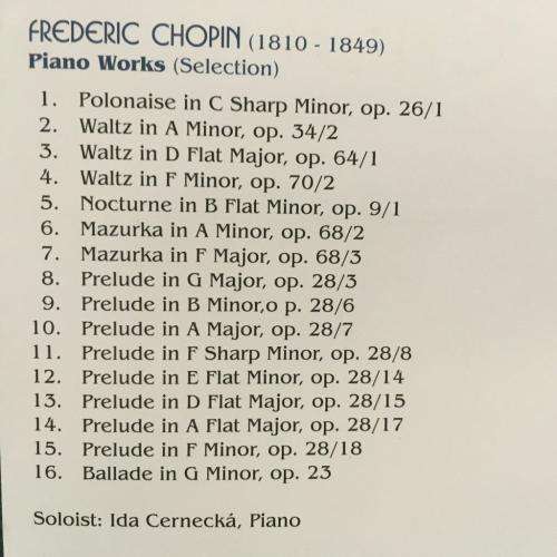 CD - Chopin - Piano Works Selection