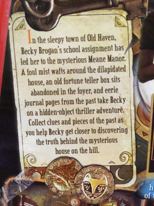 PC - The Mystery Of Meane Manor - Hidden Object Game
