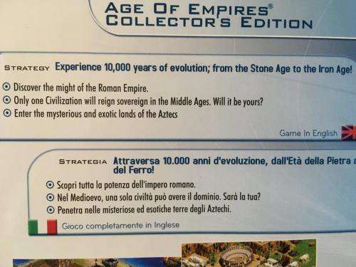 PC - Age of Empires Collectors Edition