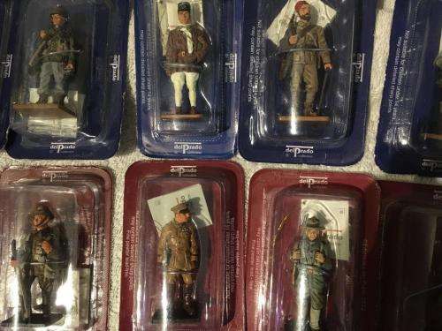 43 x Del Prado Men At War Lead Soldier Collection (+-7cm tall) (new never opened)
