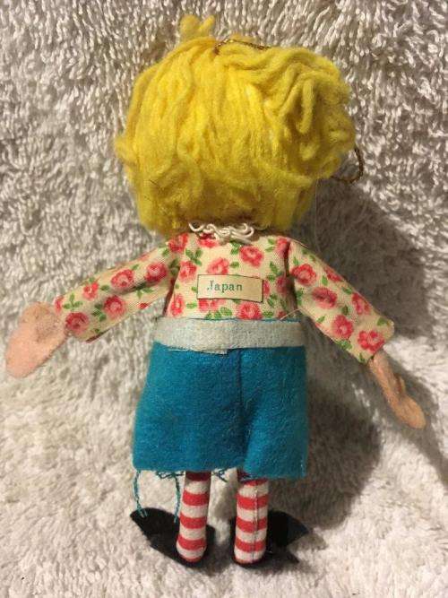 Vintage Decoration Doll Made in Japan +- 12cm