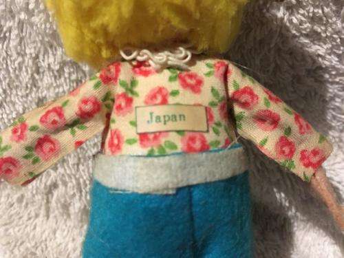 Vintage Decoration Doll Made in Japan +- 12cm