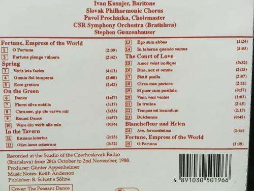 CD - ORFF : Carmina Burana