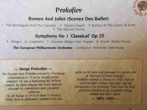 CD - Prokofiev - Romeo And Juliet (Highlights)