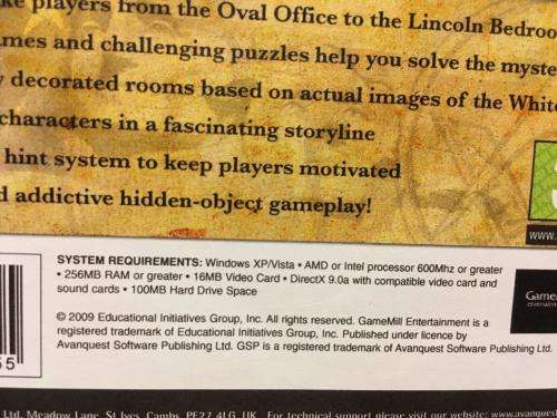 PC - The White House - Hidden object Game