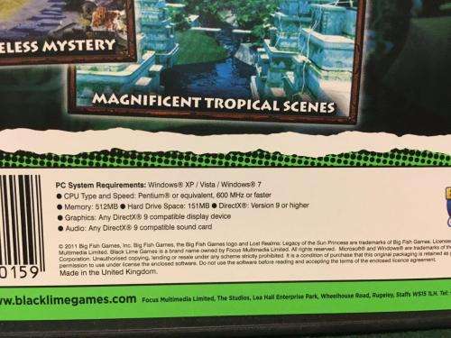 PC - Lost Realms - Legacy of The Sun Princess - Hidden object Game