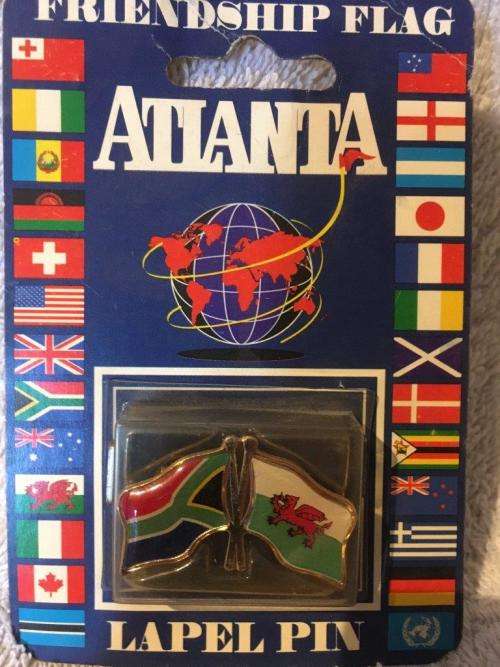 Rugby World Cup  Friendship Lapel Pin Wales South Africa (NOS)