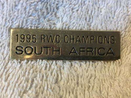 1995 RWC Champions South Africa Brass Plaque (Small)