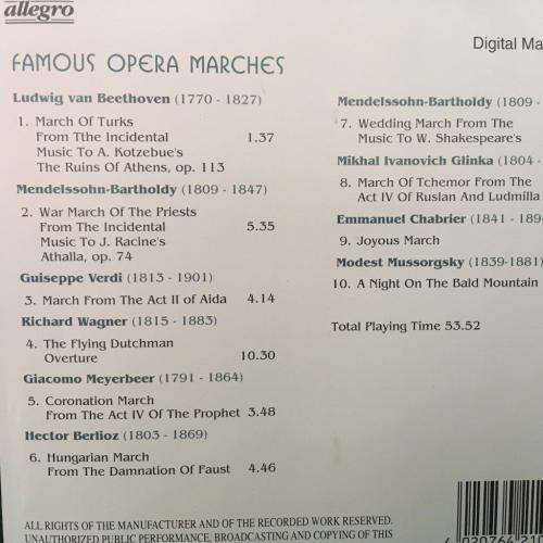 CD - Famous Opera Marches