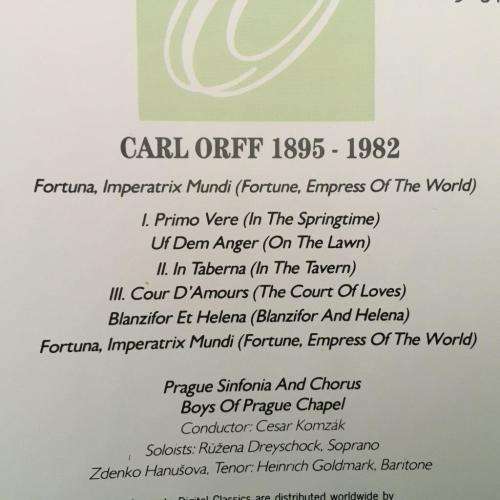 CD - Orff - Carmina Burana