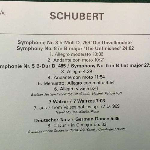 CD - Schubert - The Unfinished