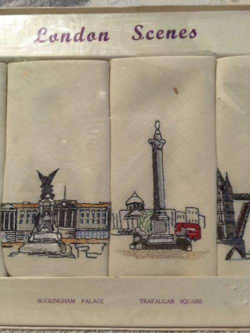 6 x Vintage Sundew Linen London Scenes Napkins Made In Ireland (Still Sealed)