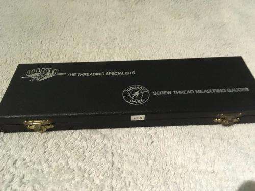 Vintage Goliath O-Vee Screw thread Measuring Gauges