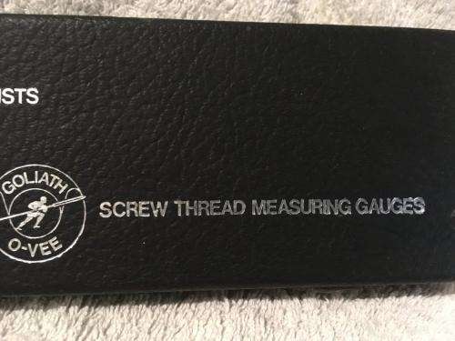 Vintage Goliath O-Vee Screw thread Measuring Gauges