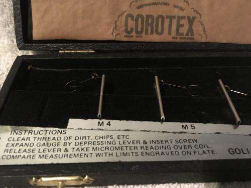 Vintage Goliath O-Vee Screw thread Measuring Gauges