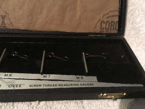 Vintage Goliath O-Vee Screw thread Measuring Gauges