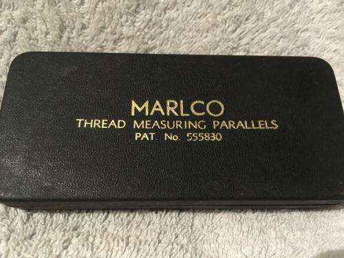 Vintage Marlco Thread Measuring Parallels PAT No 555830