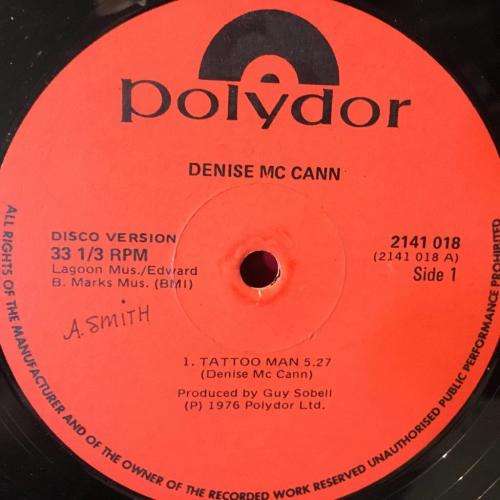 LP - Denise McCann - Tattoo Man Special Disco Version