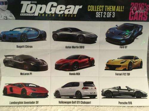 Top Gear 2016`s Coolest Cars Fridge Magnets Set 2 of 3 (NOS)