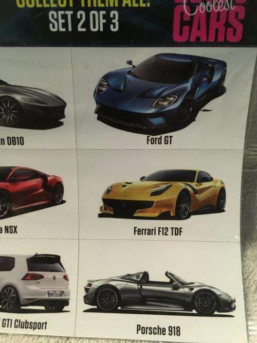 Top Gear 2016`s Coolest Cars Fridge Magnets Set 2 of 3 (NOS)