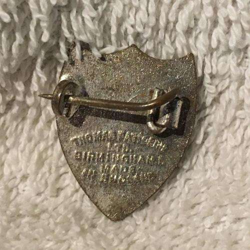 Vintage RAPT Metal Badge Made In Birmingham England