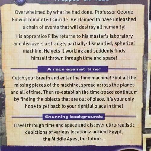 PC - Time Machine Trapped in Time - Hidden Object Game