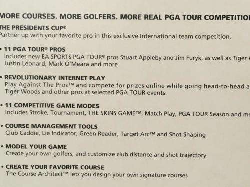 PC - Tiger Woods PGA Tour 2001 - EA Classics (windows 95/98)