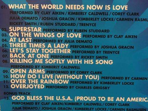 CD - American Idol Season 2 - All Time Classic American Love Songs