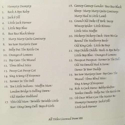 CD - Three Blind Mice - 25 Songs, Stories & Nursery Rhymes
