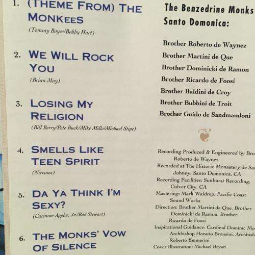 CD - The Benzedrine Monks Of Santo Domonica - Chantmania